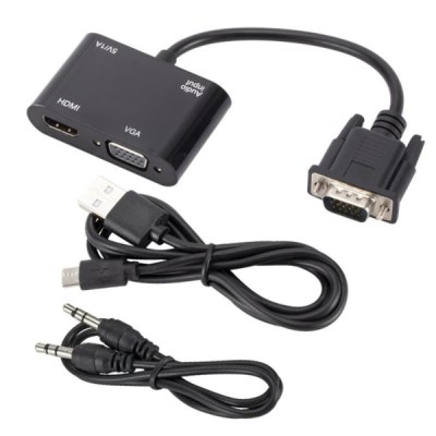 Convertisseur VGA vers HDMI VGA + AUDIO RS-VGAHDVGA-16